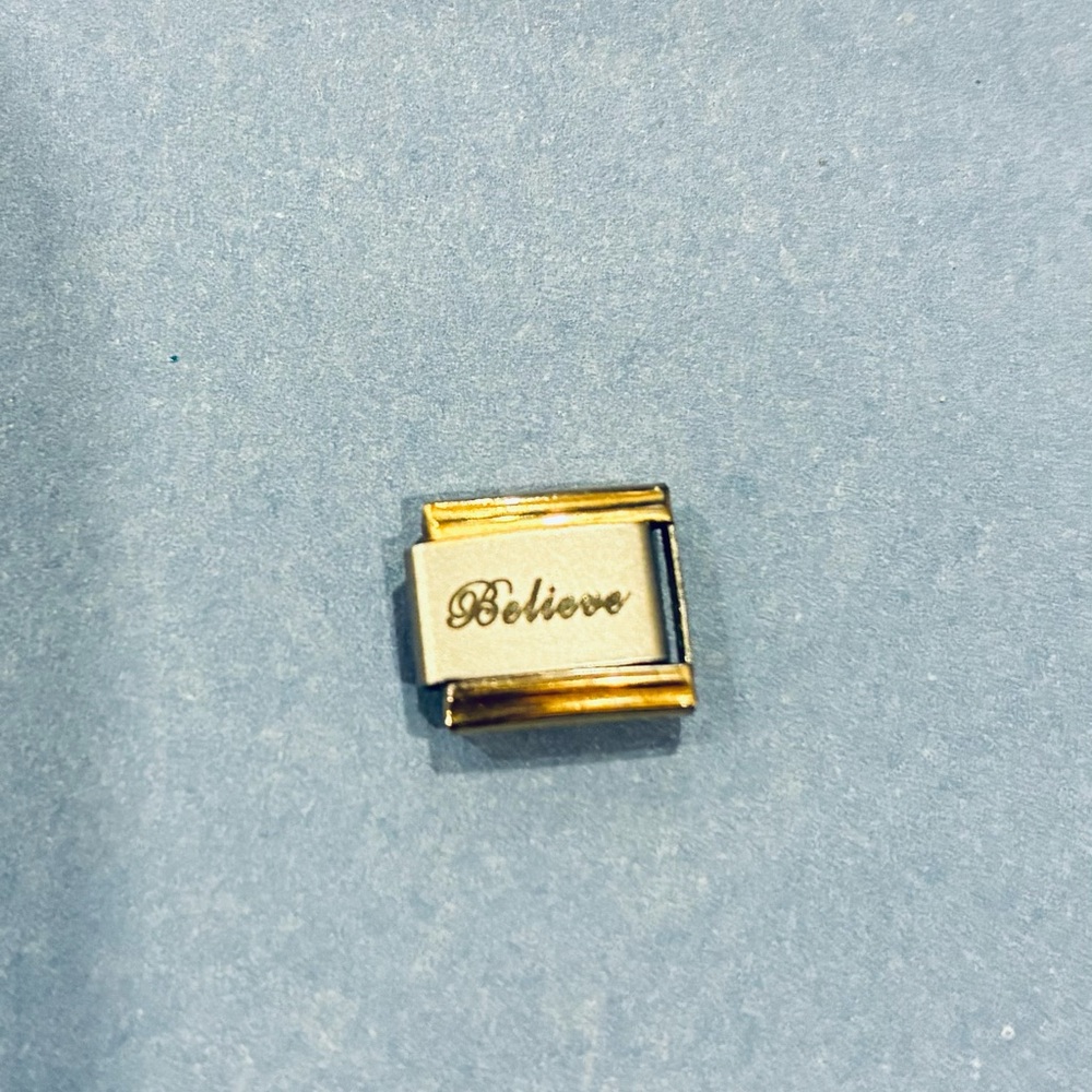 2/$15 - Y2K Believe Laser Engraved 9mm Italien Charm